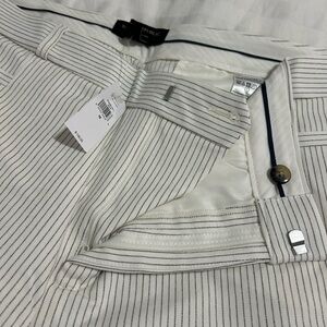 Banana Republic White Pinstripe Dress Trousers